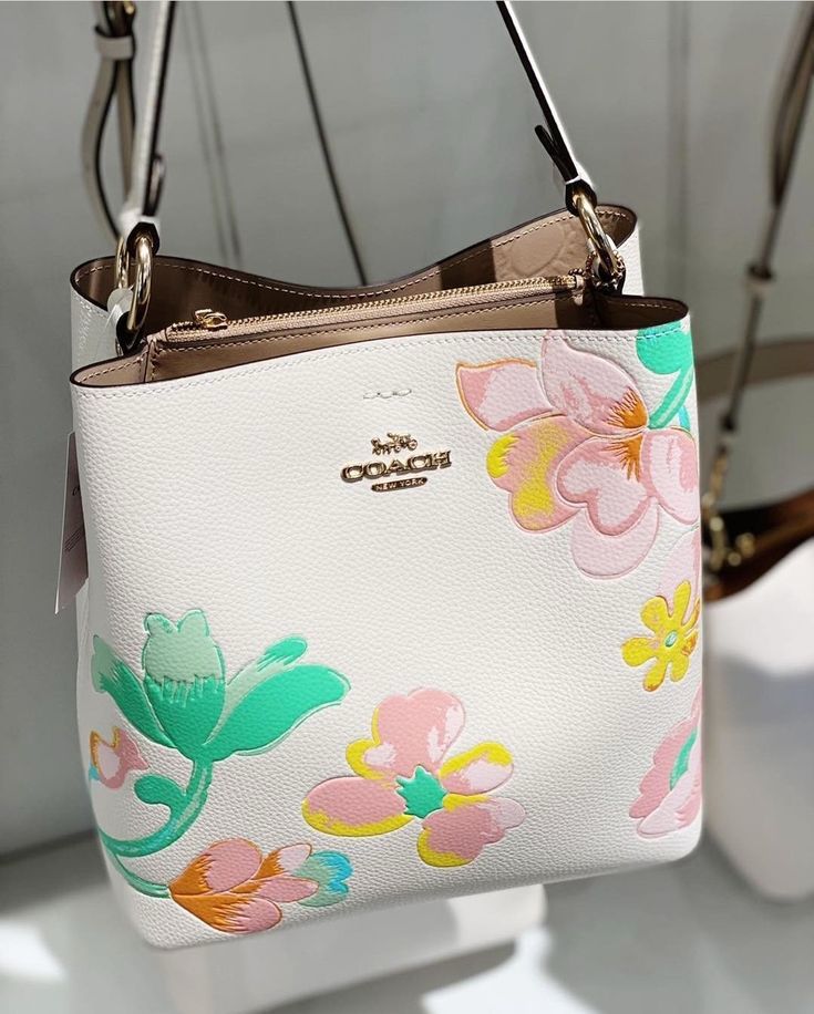 Buy First Copy Coach Originals Embossed Bucket Bag With Flower Print