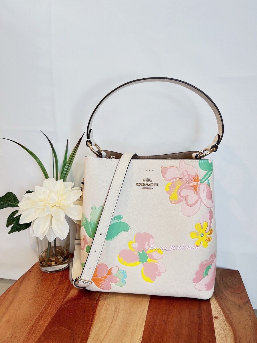 Buy First Copy Coach Originals Embossed Bucket Bag With Flower Print