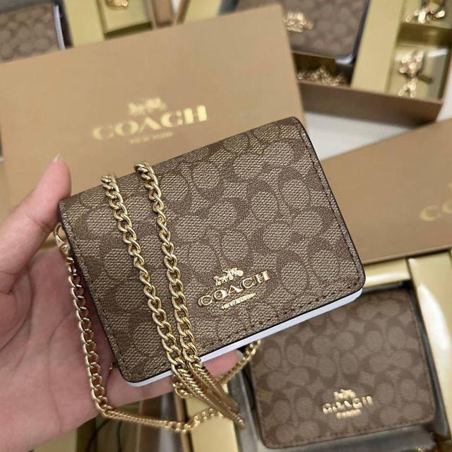 Buy First Copy Coach Signature Mini Wallet With Sling