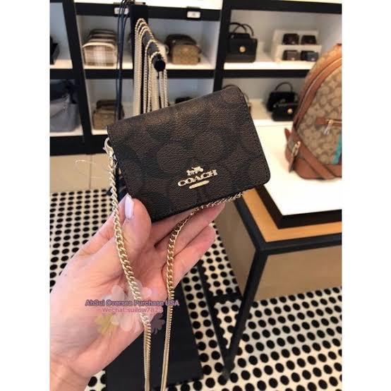 Buy First Copy Coach Signature Mini Wallet With Sling