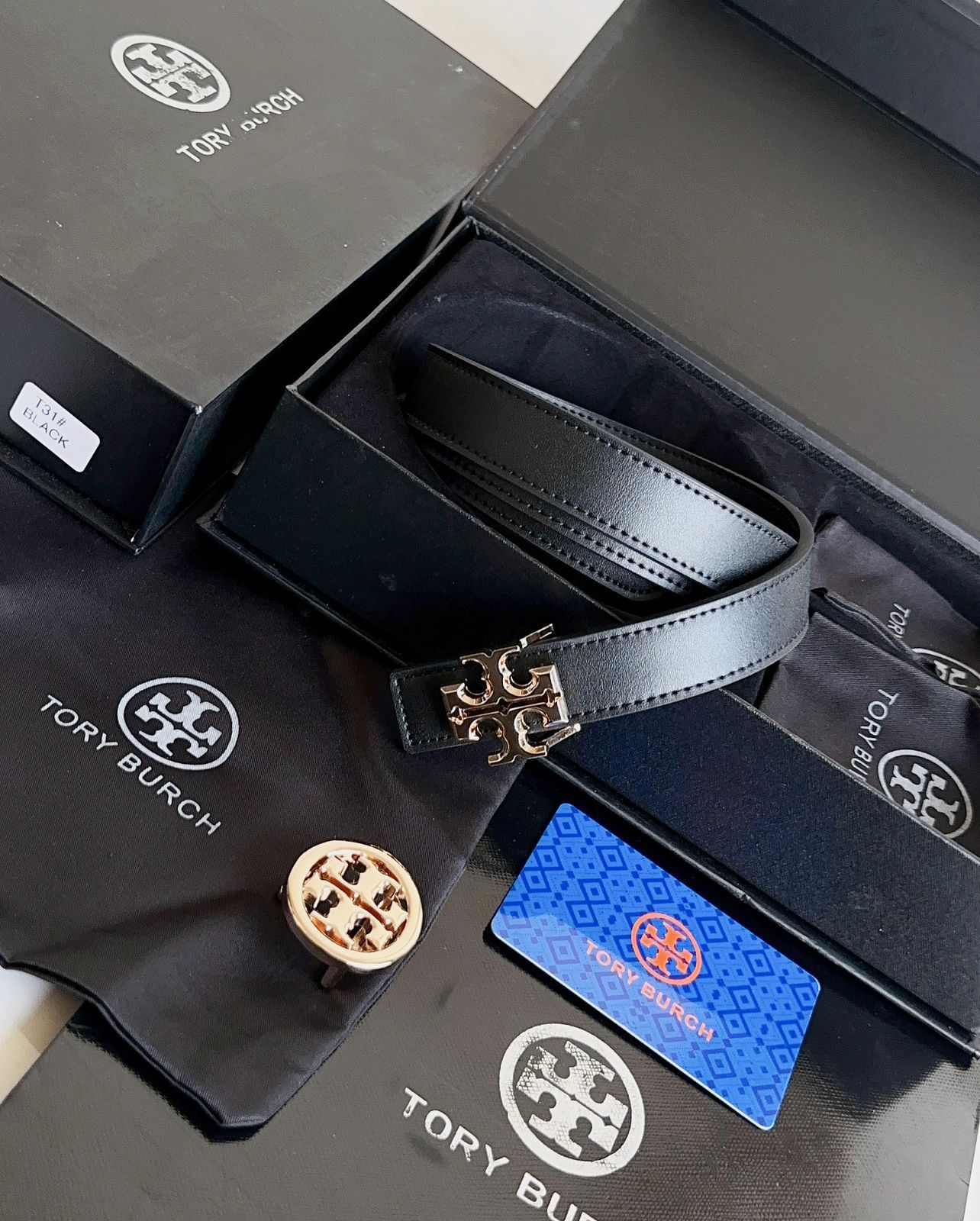 Buy First Copy Tory Burch Belts With Two Buckles