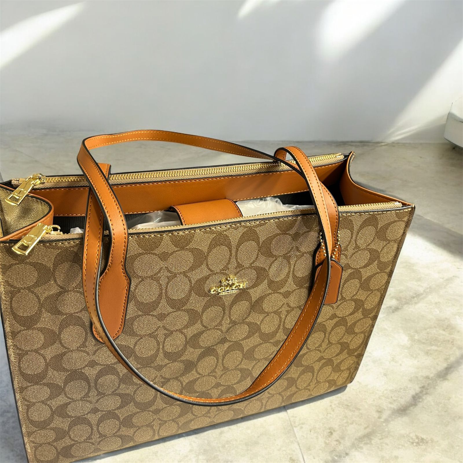 Buy First Copy Coach Carryall Nina Large Tote Bag - Master Quality 7A Mirror at Lowest Price Online India