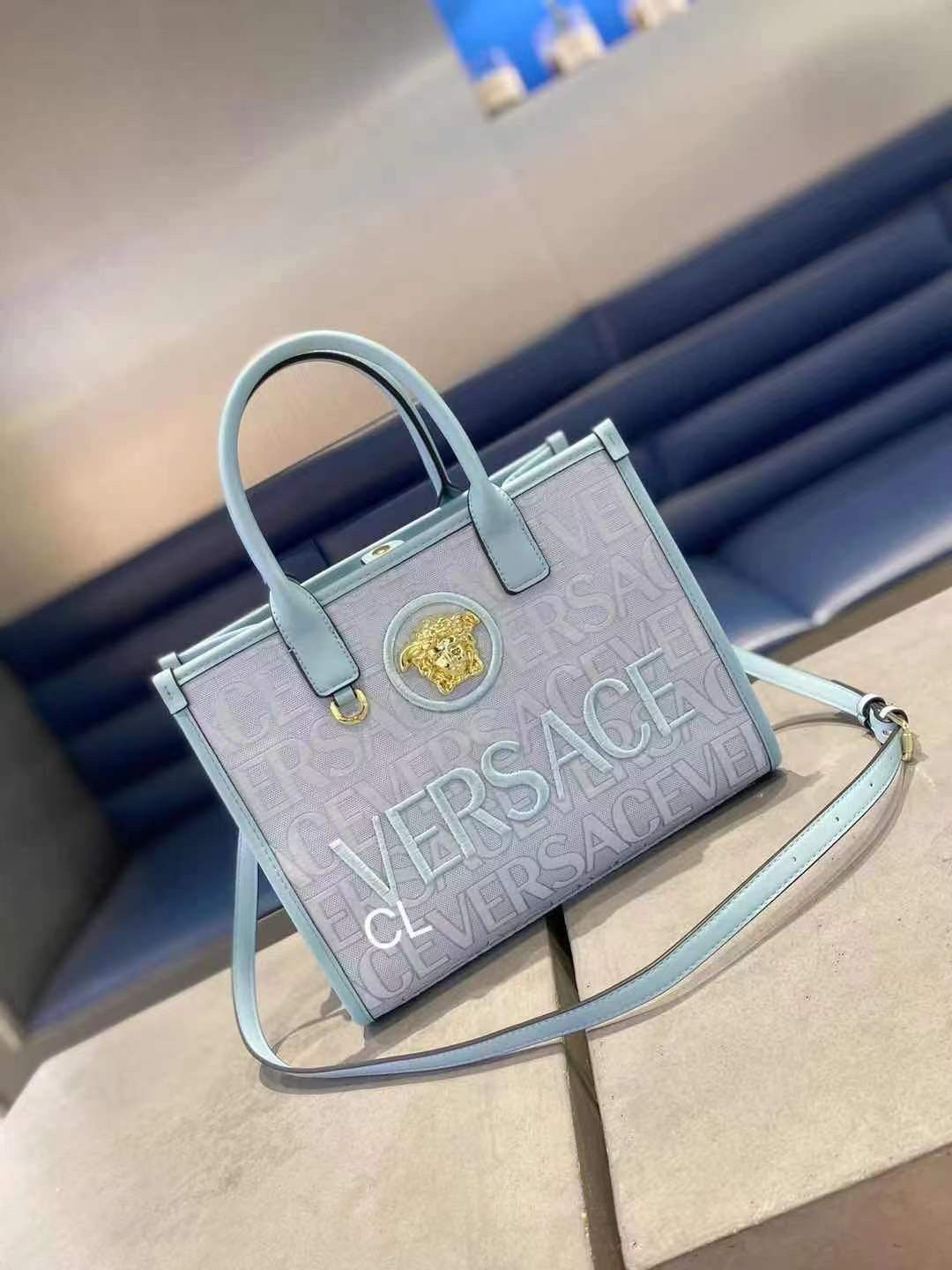 Buy First Copy Versace Allover La Medusa Small Tote Bag - Master Quality 7A Mirror at Lowest Price Online India