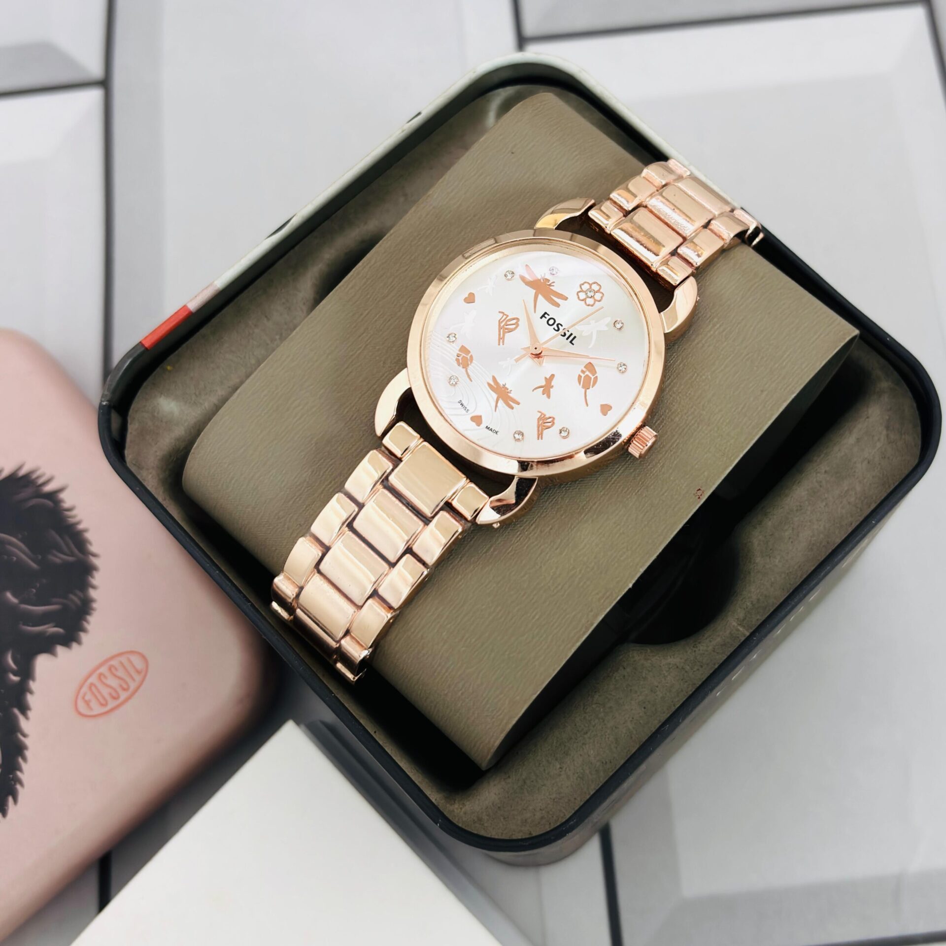 Buy First Copy Fossil Ladies Quartz Watches - Master Quality 7A Mirror at Lowest Price Online India