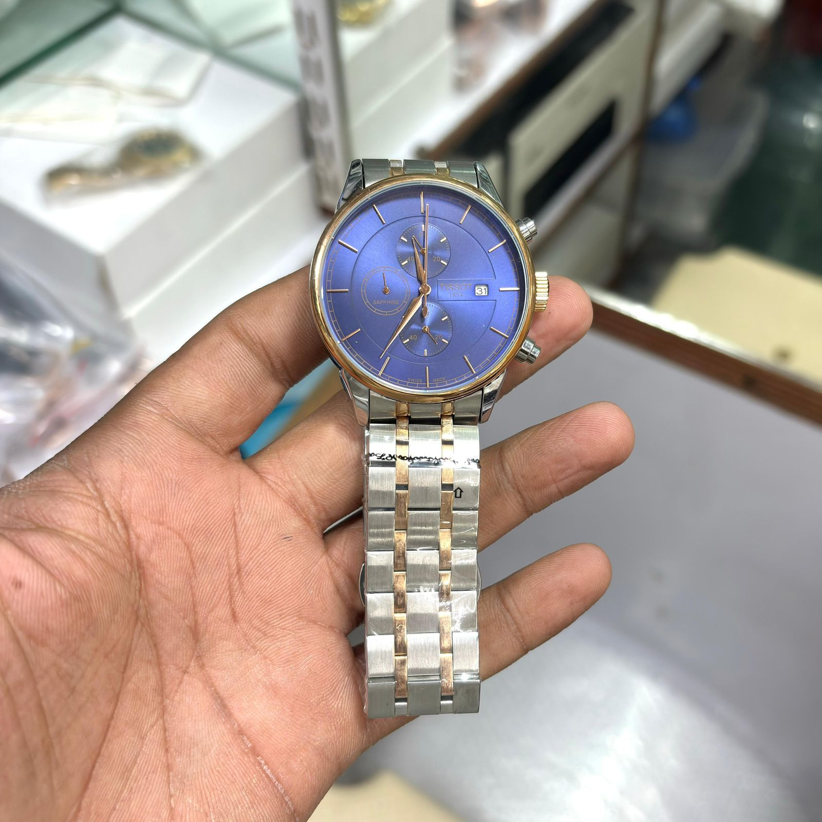 Buy First Copy Tissot 1853 Chronograph Men Watch 43mm - Master Quality 7A Mirror at Lowest Price Online India