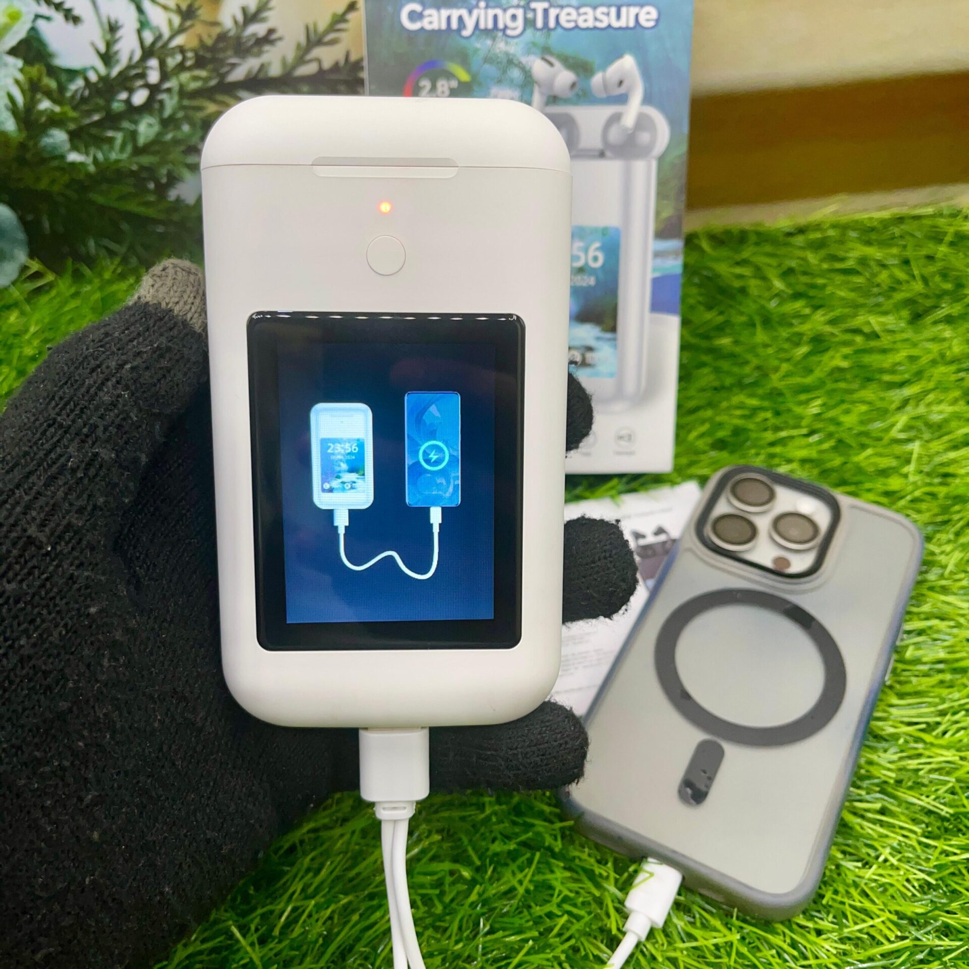 Buy First Copy Apple Pods with Colorful Screen Display and 10000 mAh Power Bank - Master Quality 7A Mirror at Lowest Price Online India