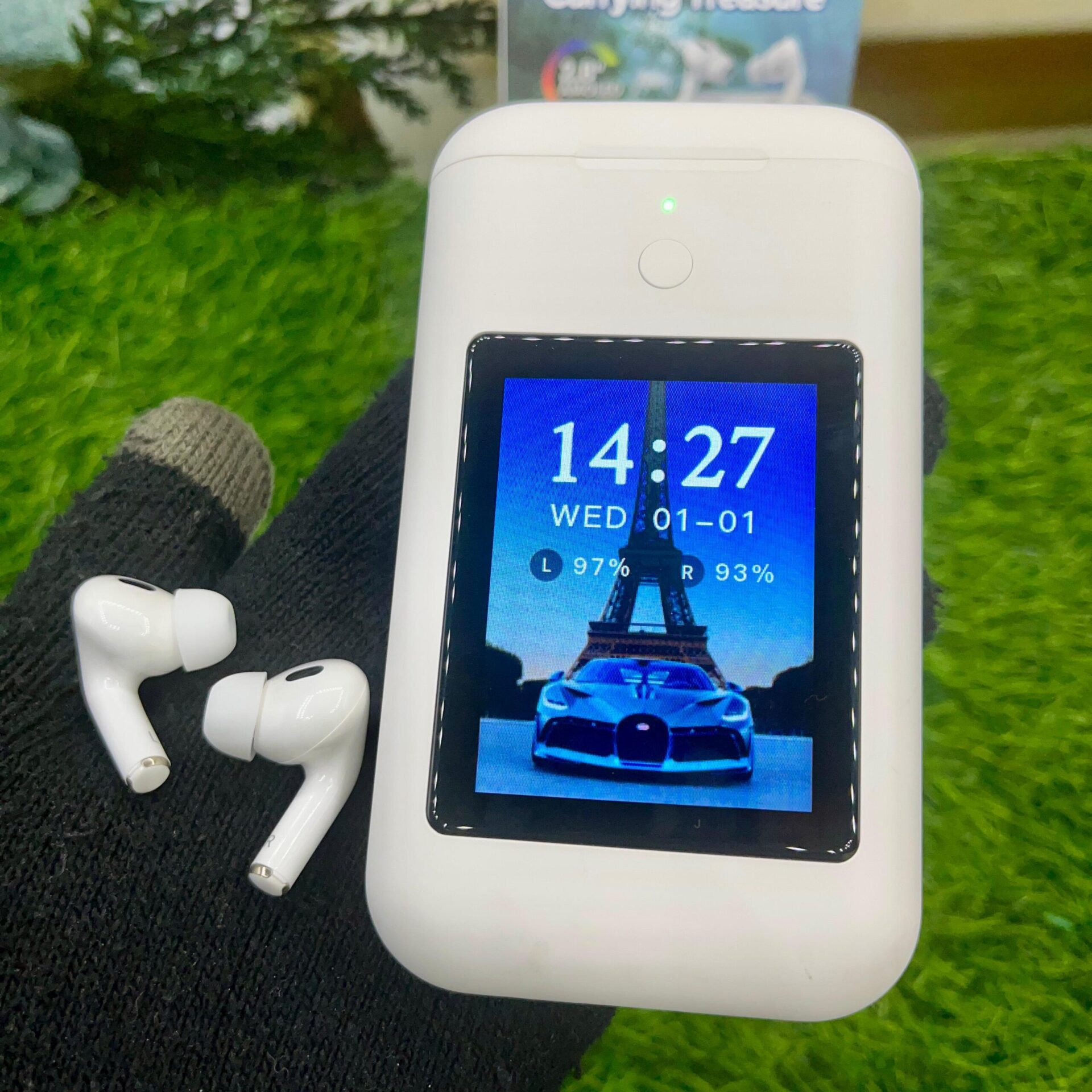 Buy First Copy Apple Pods with Colorful Screen Display and 10000 mAh Power Bank - Master Quality 7A Mirror at Lowest Price Online India