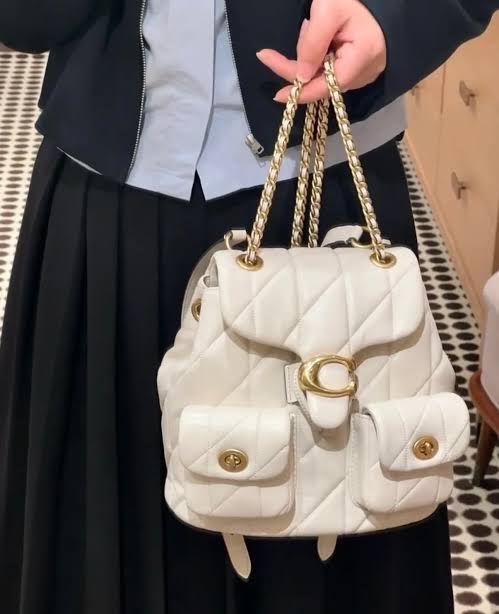 Buy First Copy Coach Tabby Chain Quilted Backpack - Master Quality 7A Mirror at Lowest Price Online India
