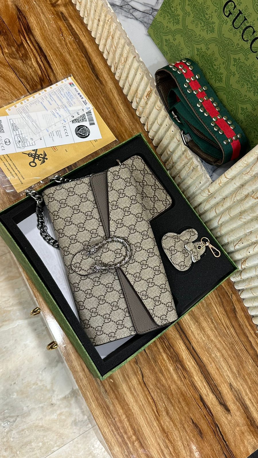 Buy First Copy Gucci Ophidia Mini Gg Supreme Sling Bag - Master Quality 7A Mirror at Lowest Price Online India