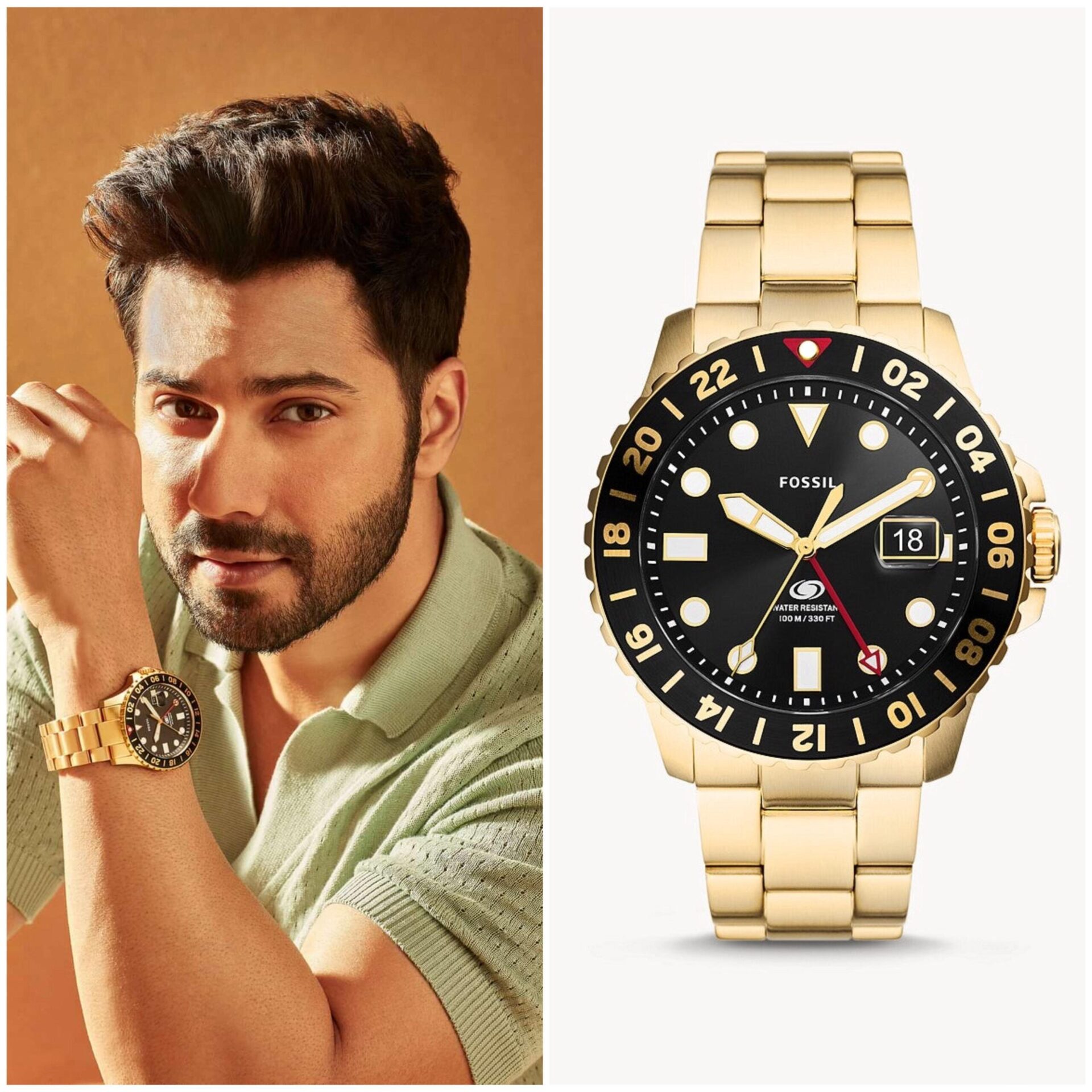 Buy First Copy Fossil Gmt Men’s Quartz Watch 44mm - Master Quality 7A Mirror at Lowest Price Online India