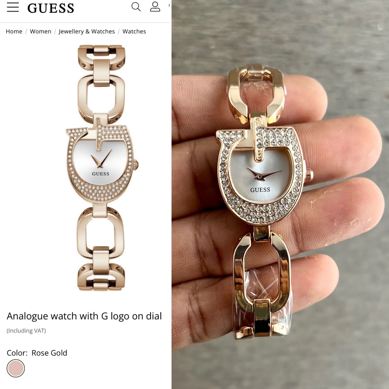 Buy First Copy Guess Gia Women Analog Watch 22mm - Master Quality 7A Mirror at Lowest Price Online India