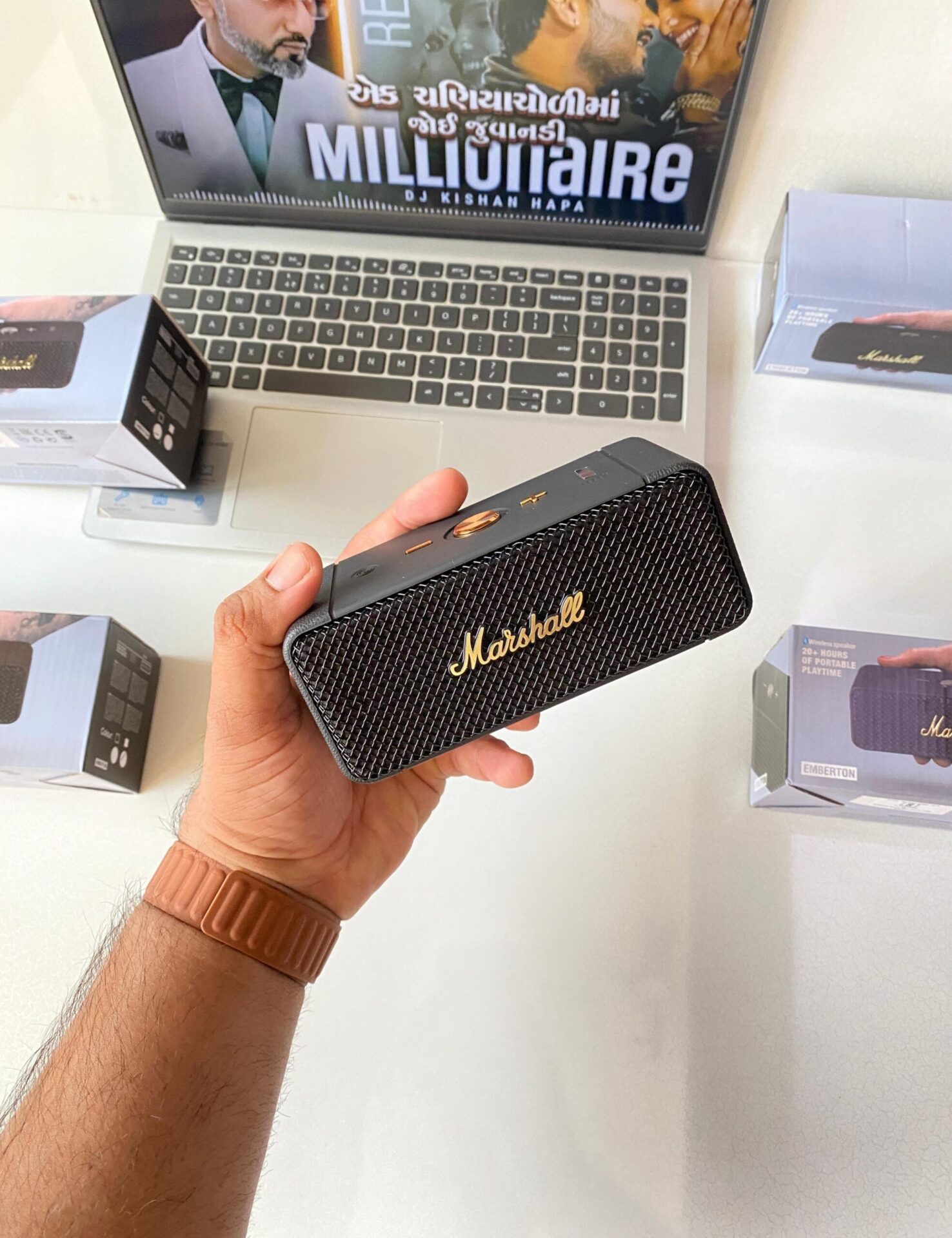 Buy First Copy Marshall Emberton Speaker Small Size Type C - Master Quality 7A Mirror at Lowest Price Online India