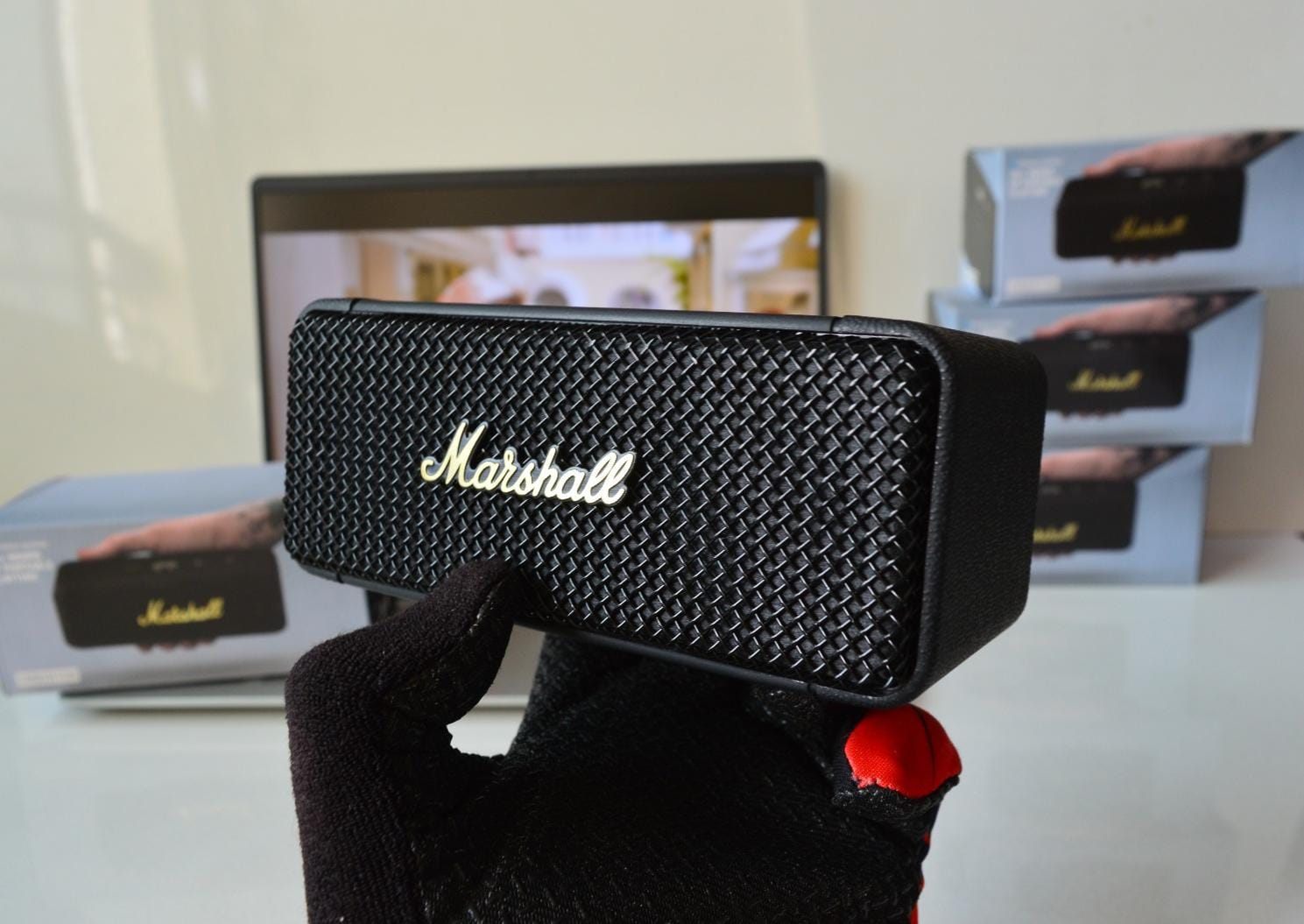 Buy First Copy Marshall Emberton Speaker Small Size Type C - Master Quality 7A Mirror at Lowest Price Online India