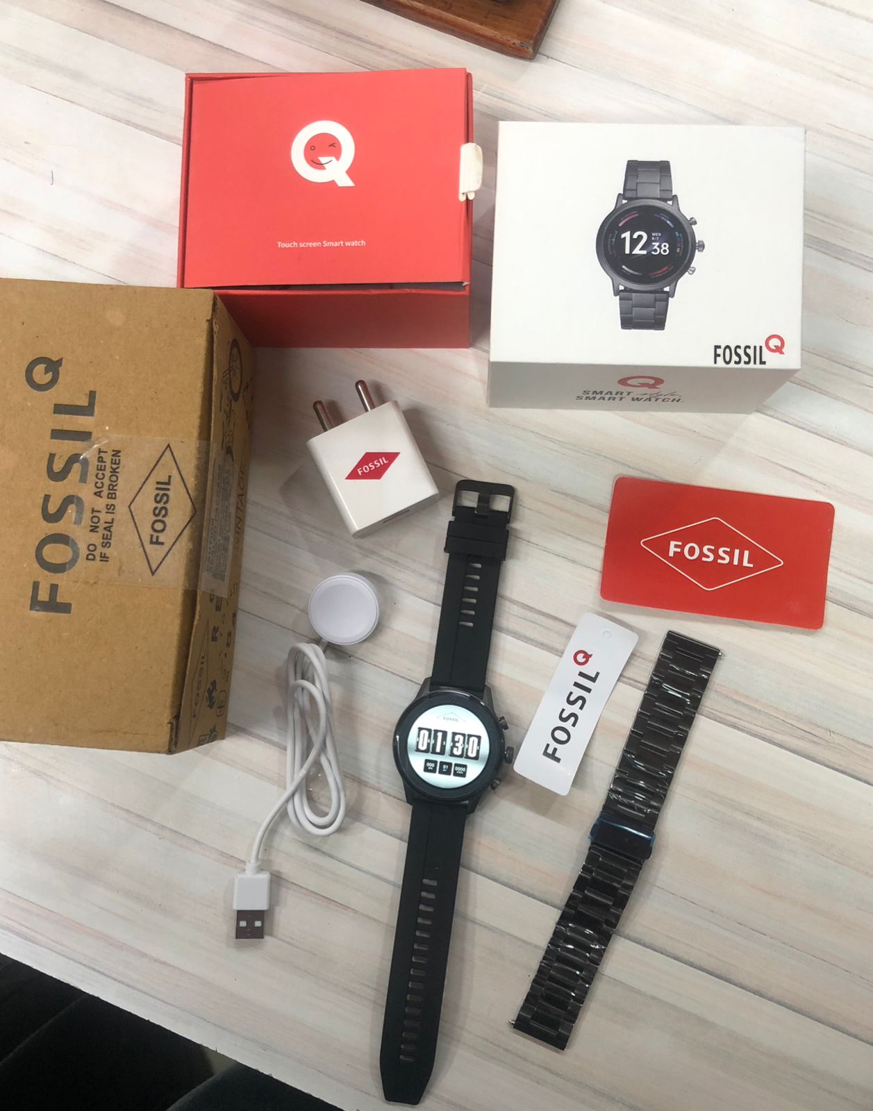 Buy First Copy Fossil Q Smartwatch With Logo - Master Quality 7A Mirror at Lowest Price Online India