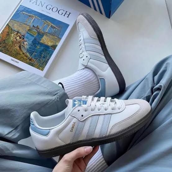 Buy First Copy Adidas Samba Shoe For Men (Light Sky Blue) - Master Quality 7A Mirror at Lowest Price Online India