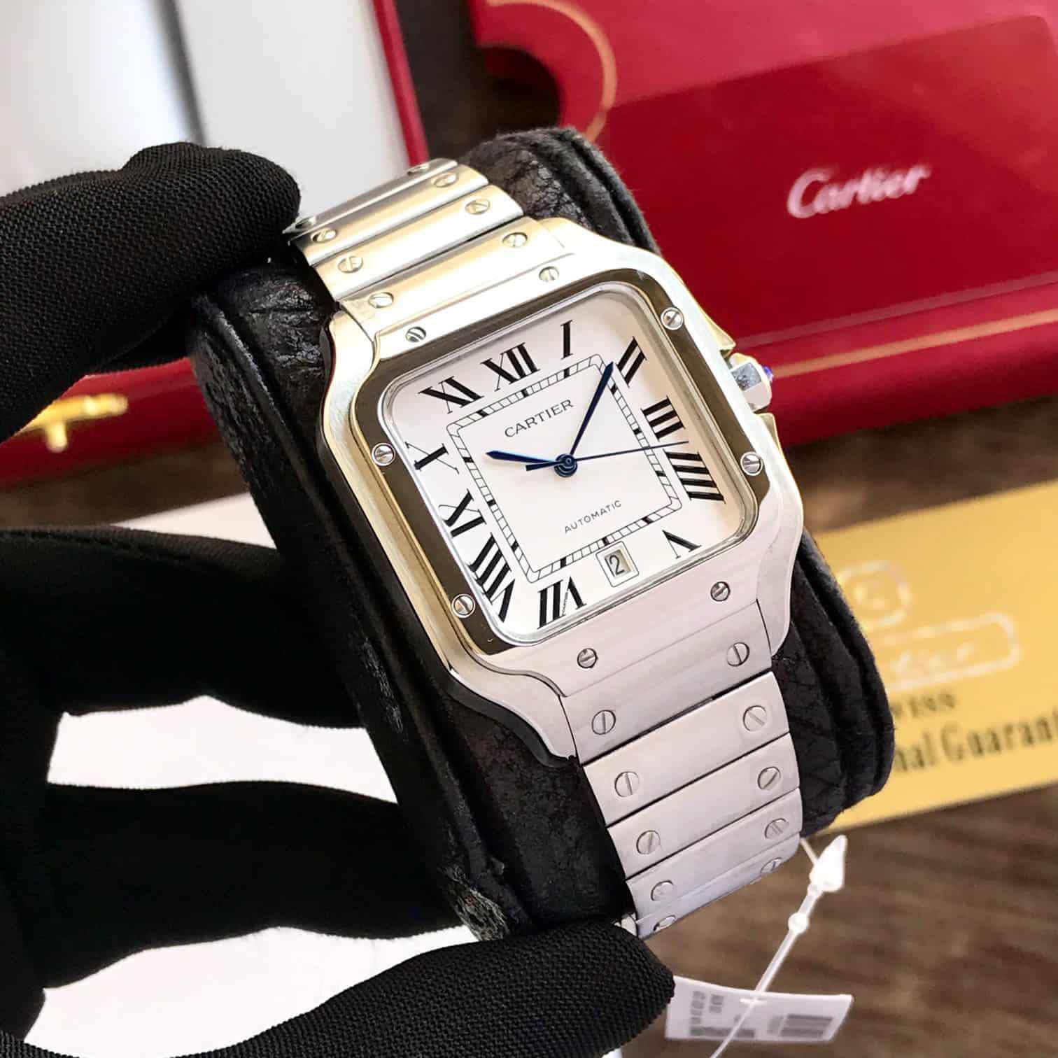 Buy First Copy Cartier Santos Automatic Men’s Watch - Master Quality 7A Mirror at Lowest Price Online India