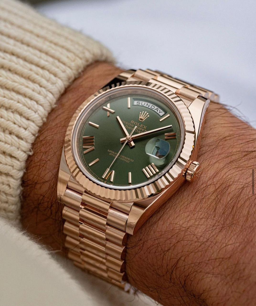 Buy First Copy Rolex Oyster Perpetual Day-date Automatic Men’s Watch 40mm Gold - Master Quality 7A Mirror at Lowest Price Online India