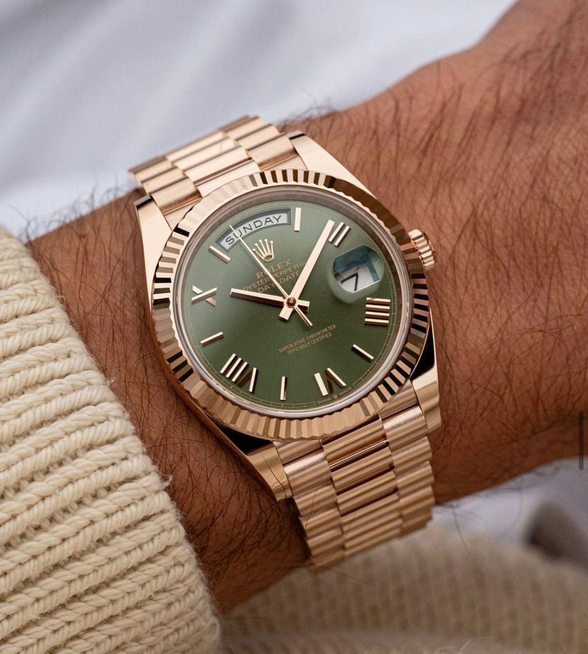 Buy First Copy Rolex Oyster Perpetual Day-date Automatic Men’s Watch 40mm Gold - Master Quality 7A Mirror at Lowest Price Online India