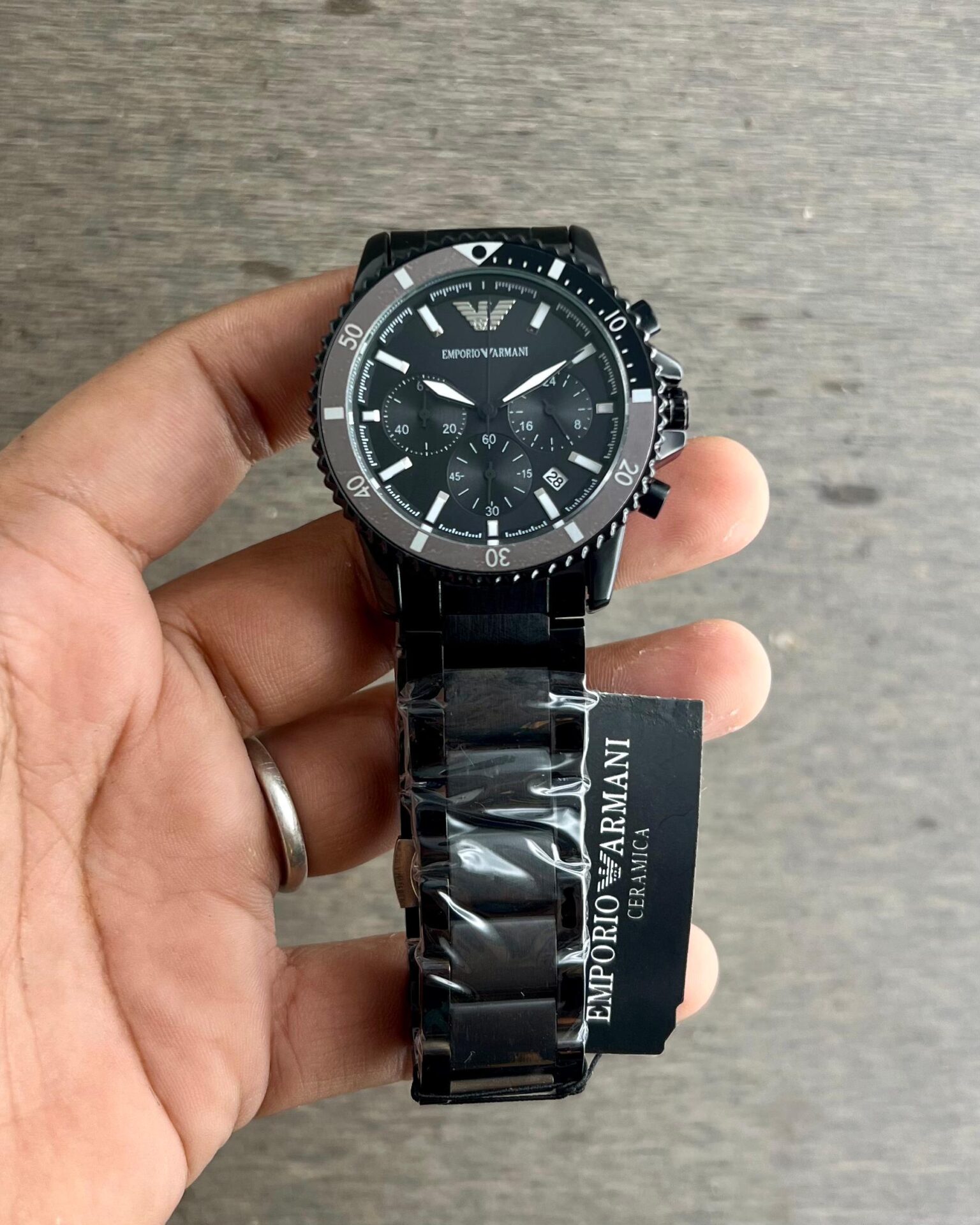 Buy First Copy Emporio Armani Black Men’s Chronograph Watch - Master Quality 7A Mirror at Lowest Price Online India