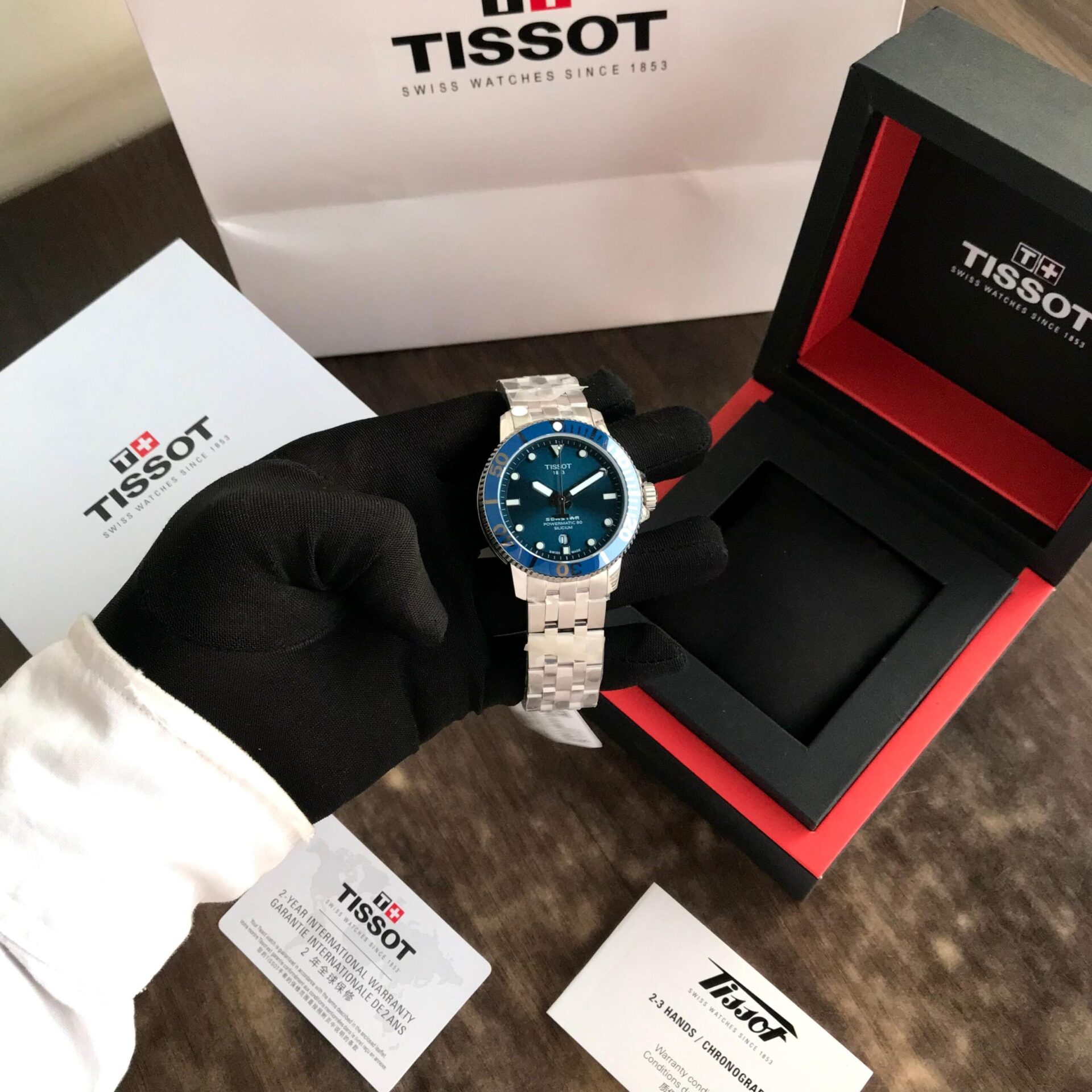 Buy First Copy Tissot Seastar Automatic Men’s Watch 40mm Open Back Machinery - Master Quality 7A Mirror at Lowest Price Online India