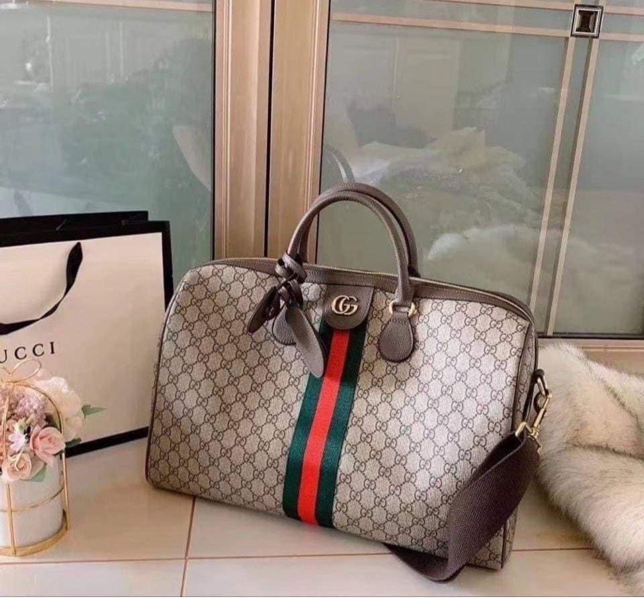 Buy First Copy Gucci Duffle Bags Unisex - Master Quality 7A Mirror at Lowest Price Online India