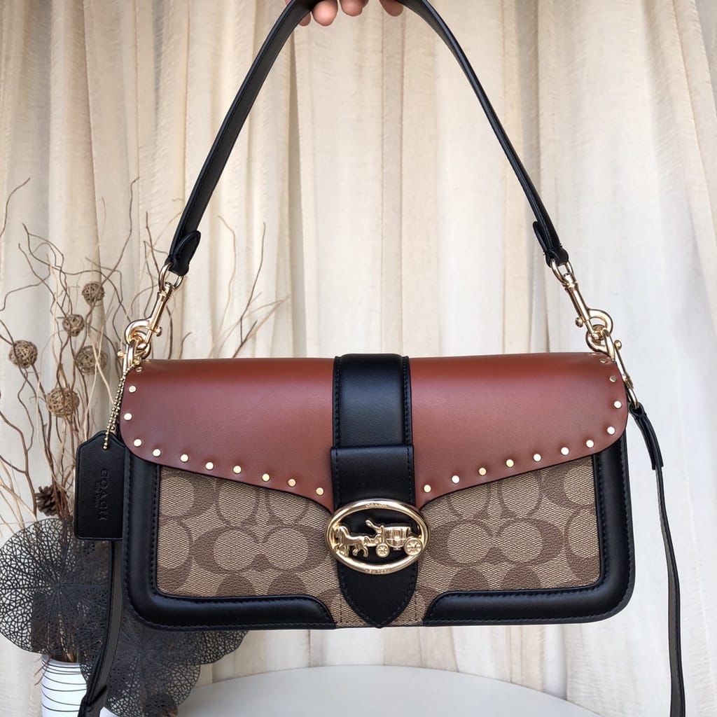 Buy First Copy Coach Georgie Shoulder Signature Bag - Master Quality 7A Mirror at Lowest Price Online India