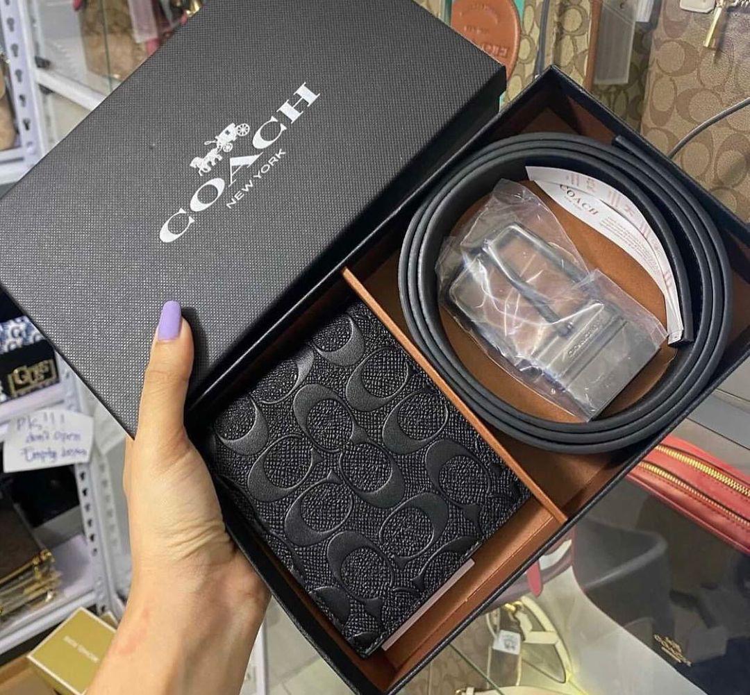 Buy First Copy Coach Reversible Belt with Wallet Combo - Master Quality 7A Mirror at Lowest Price Online India