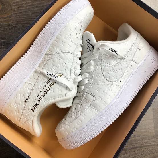 Buy First Copy Nike Air Force 1 Low X Louis Vuitton White Sneakers - Master Quality 7A Mirror at Lowest Price Online India