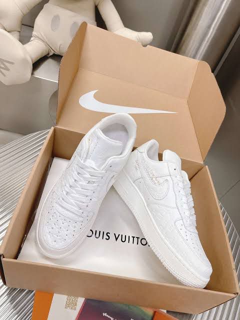Buy First Copy Nike Air Force 1 Low X Louis Vuitton White Sneakers - Master Quality 7A Mirror at Lowest Price Online India