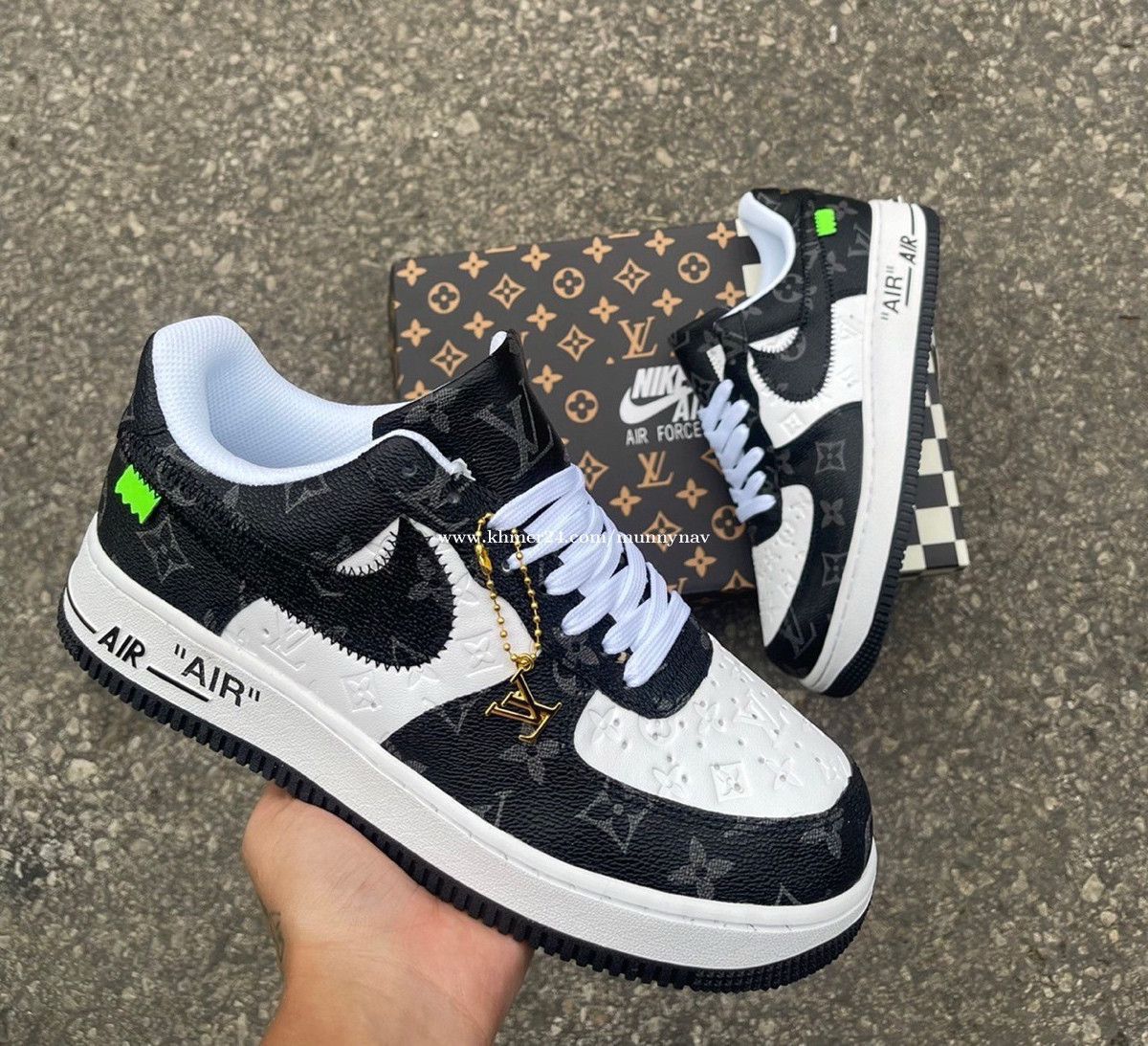Buy First Copy Nike Air Force 1 Low X Louis Vuitton Sneakers - Master Quality 7A Mirror at Lowest Price Online India