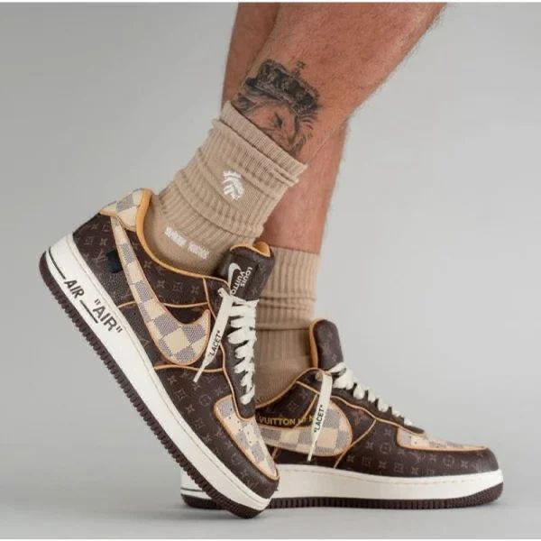 Buy First Copy Nike Air Force 1 Low X Louis Vuitton Sneakers - Master Quality 7A Mirror at Lowest Price Online India