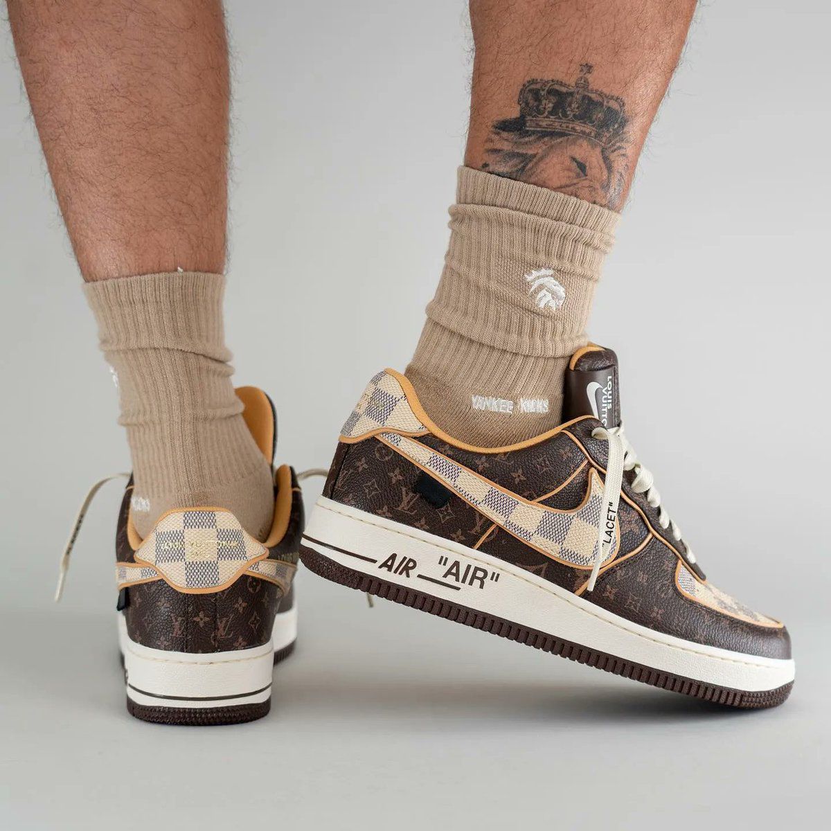 Buy First Copy Nike Air Force 1 Low X Louis Vuitton Sneakers - Master Quality 7A Mirror at Lowest Price Online India