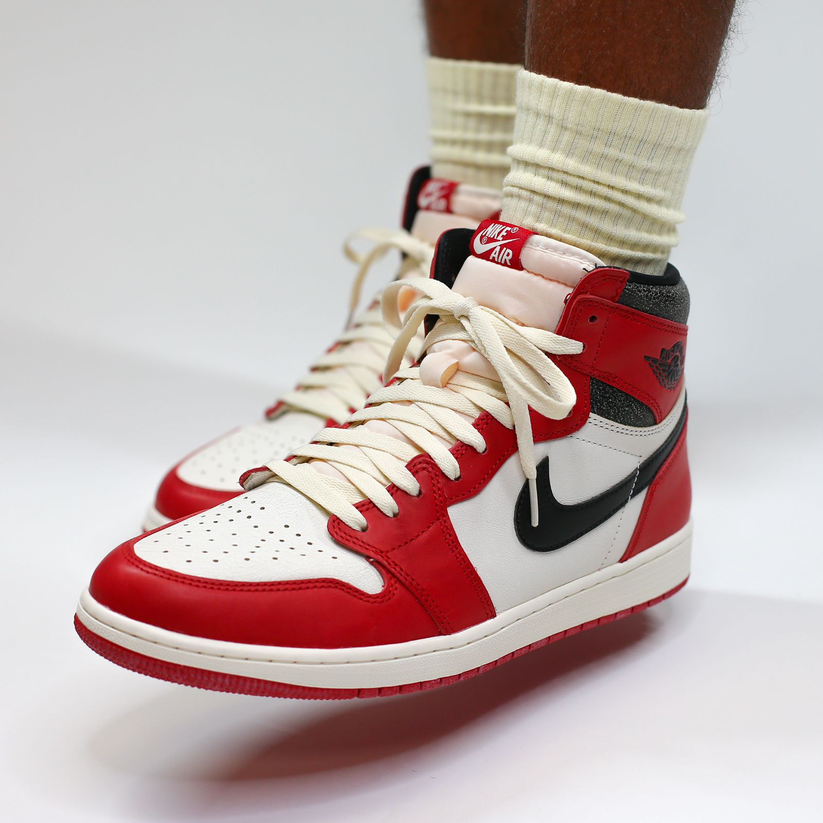Buy First Copy Air Jordan One High Red & White Men’s Shoes - Master Quality 7A Mirror at Lowest Price Online India