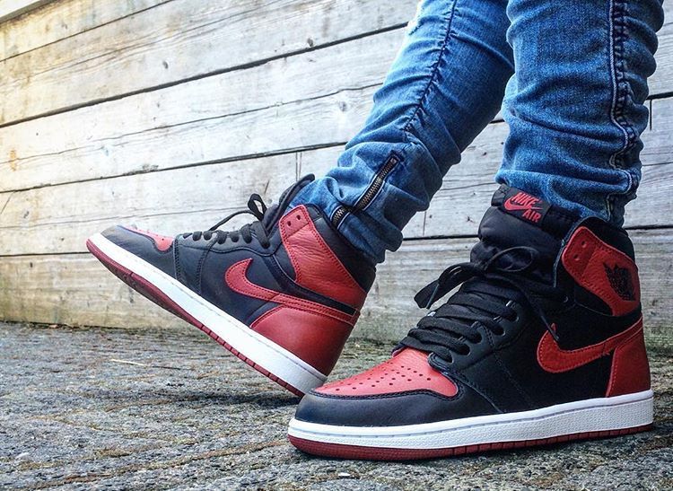 Buy First Copy Air Jordan One High Red & Black Men’s Shoes - Master Quality 7A Mirror at Lowest Price Online India