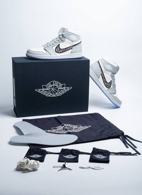 Buy First Copy Dior Air Jordan High Sneakers - Master Quality 7A Mirror at Lowest Price Online India
