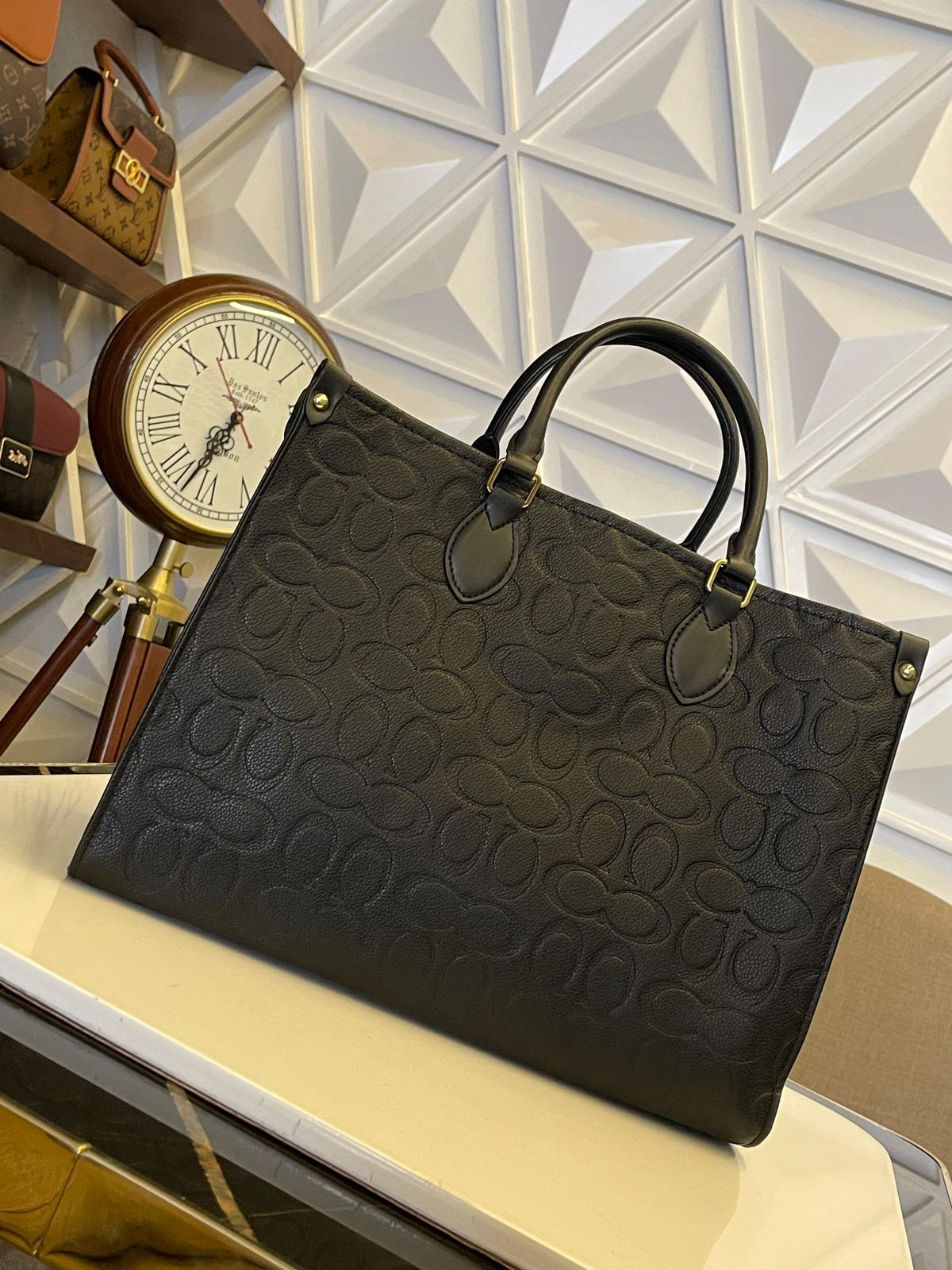 Buy First Copy Coach On The Go Leather Emboss Tote Bag - Master Quality 7A Mirror at Lowest Price Online India