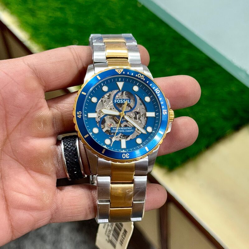 Buy First Copy Fossil Automatic Men’s Watch Open Back With Metal Strap - Master Quality 7A Mirror at Lowest Price Online India