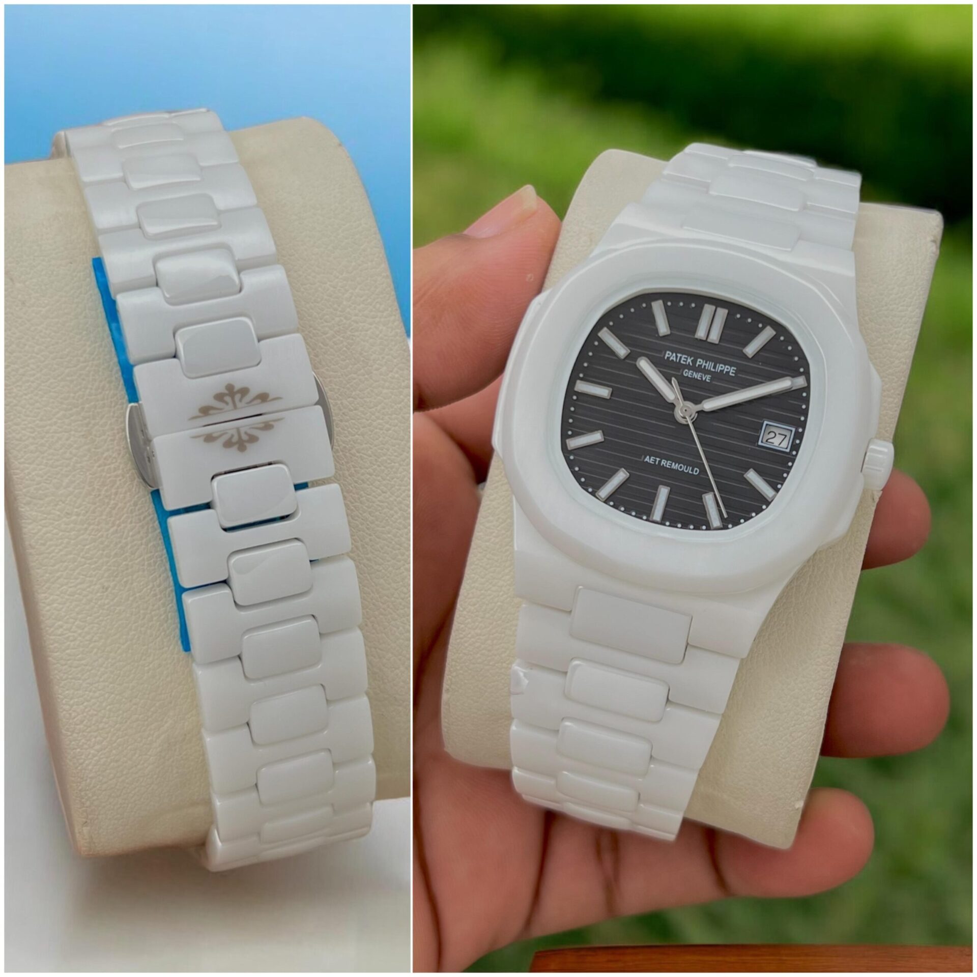 Buy First Copy Patek Philippe Royal Oak Ceramic Men’s Watches 43mm - Master Quality 7A Mirror at Lowest Price Online India