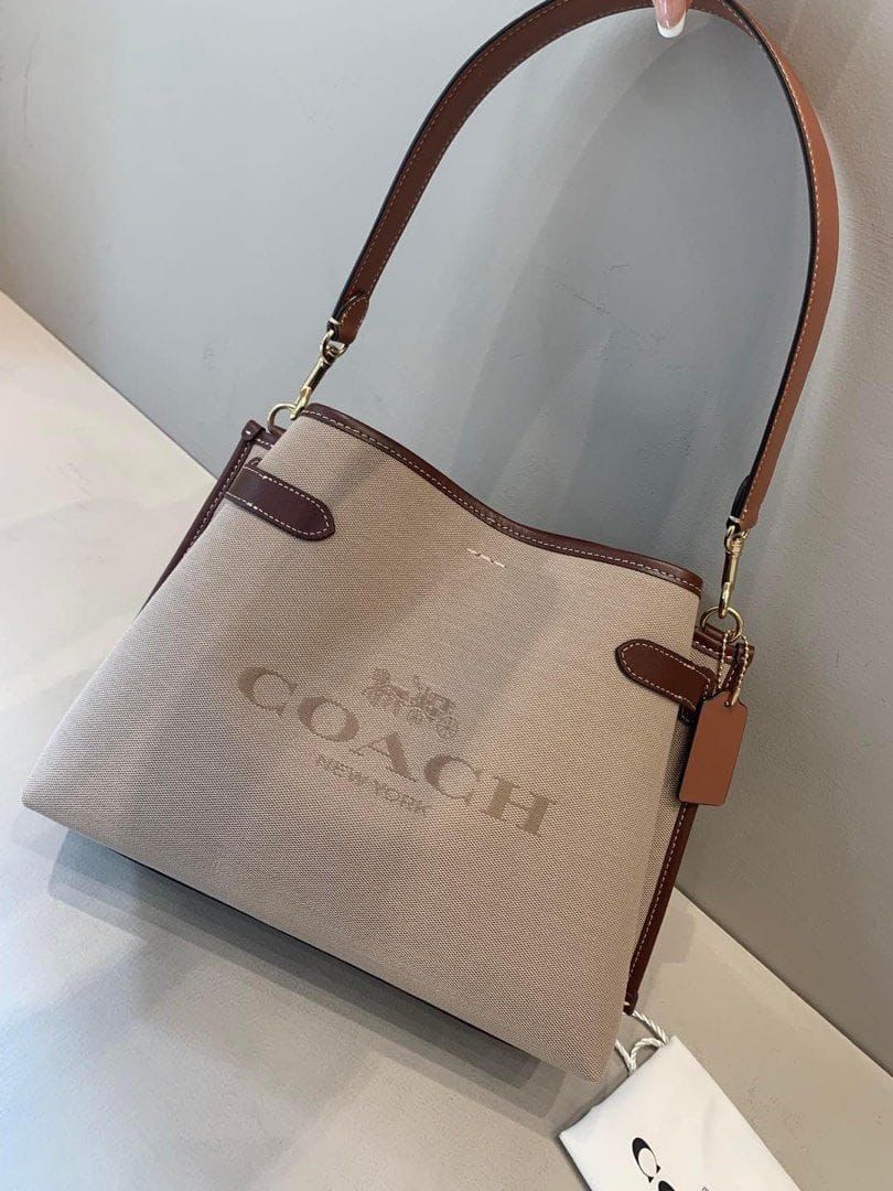 Buy First Copy Coach Hanna Canvas Shoulder Bag - Master Quality 7A Mirror at Lowest Price Online India