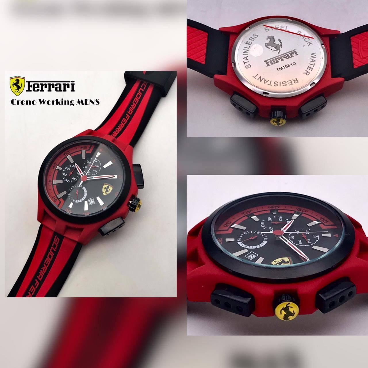 Buy First Copy Scuderia Ferrari Chronograph Men’s Watch With Silicone Strap 43mm - Master Quality 7A Mirror at Lowest Price Online India