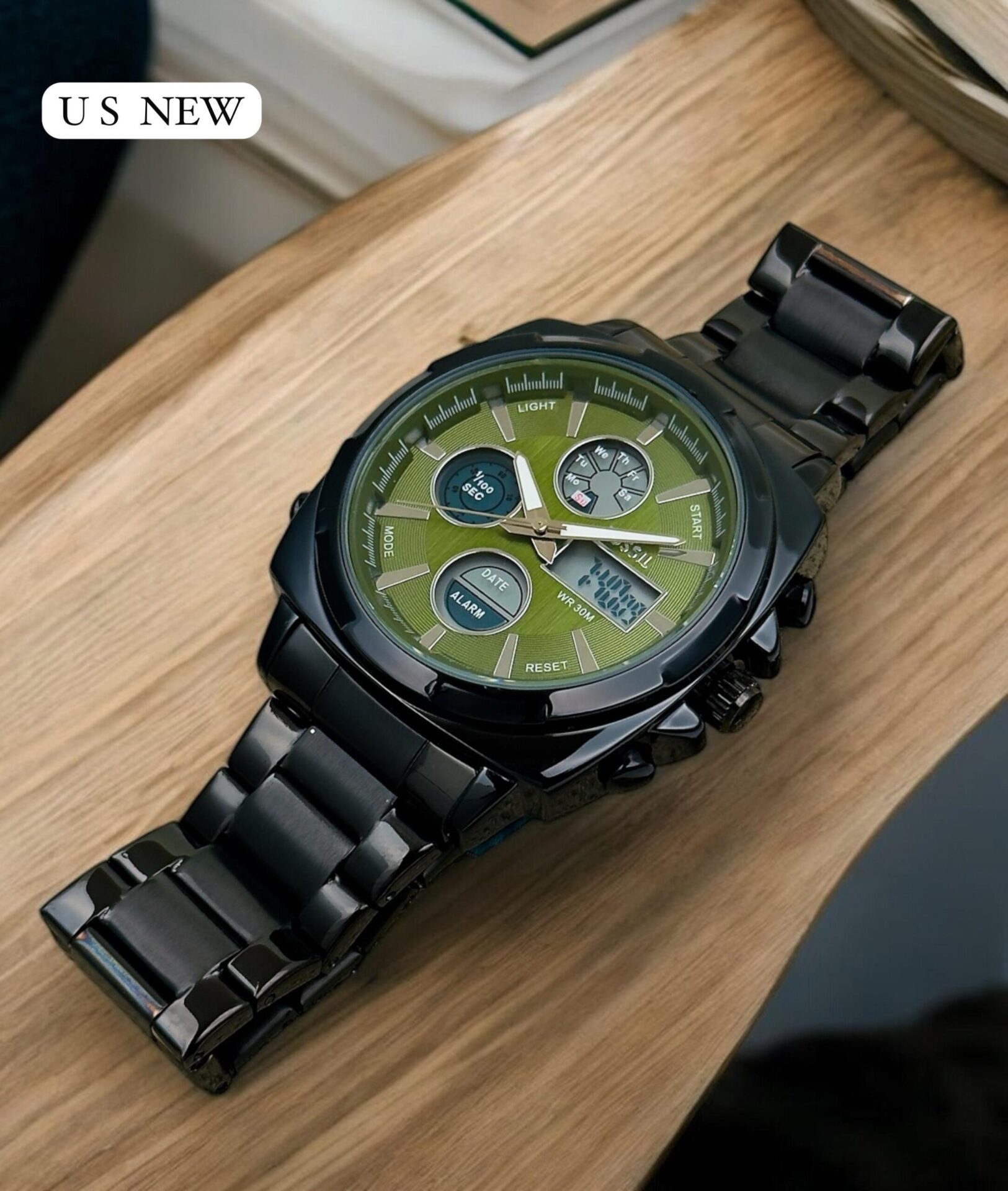 Buy First Copy Fossil Chronograph Watch With Digital For Men 45mm - Master Quality 7A Mirror at Lowest Price Online India