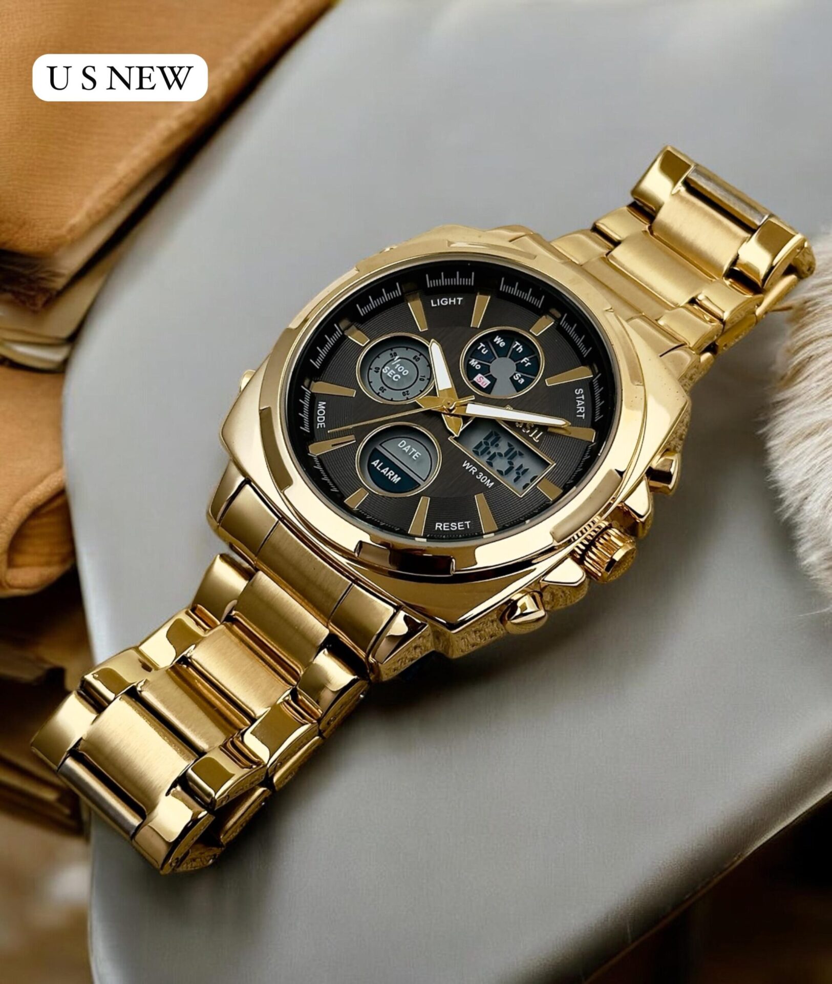 Buy First Copy Fossil Chronograph Watch With Digital For Men 45mm - Master Quality 7A Mirror at Lowest Price Online India
