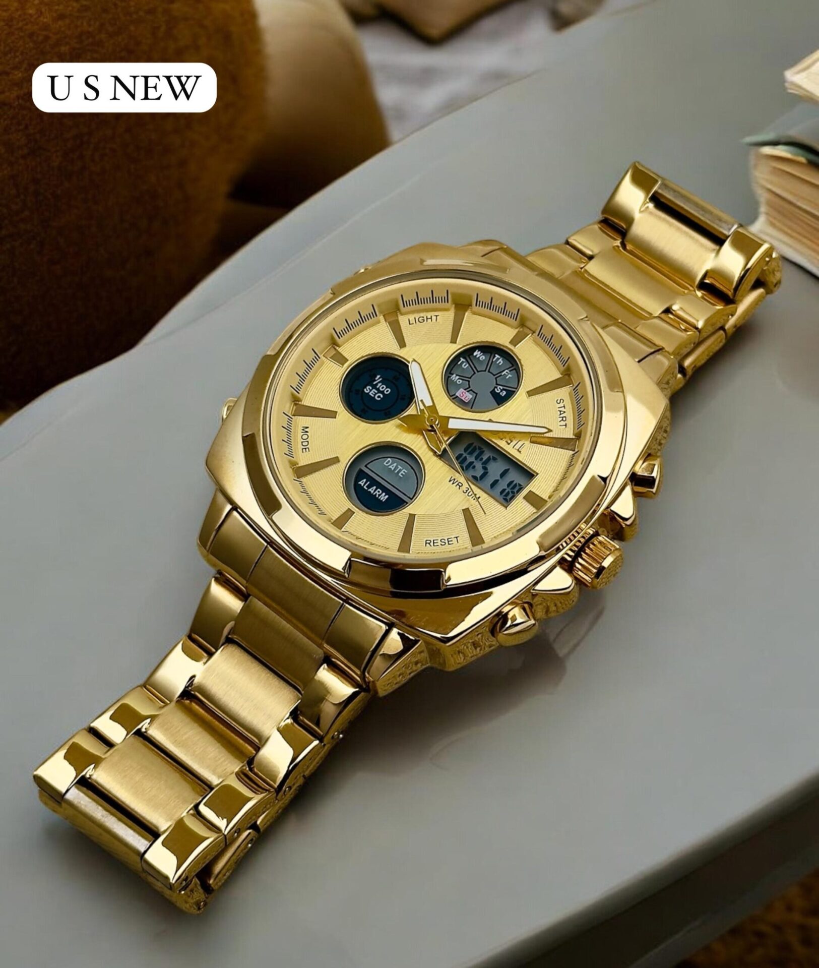 Buy First Copy Fossil Chronograph Watch With Digital For Men 45mm - Master Quality 7A Mirror at Lowest Price Online India