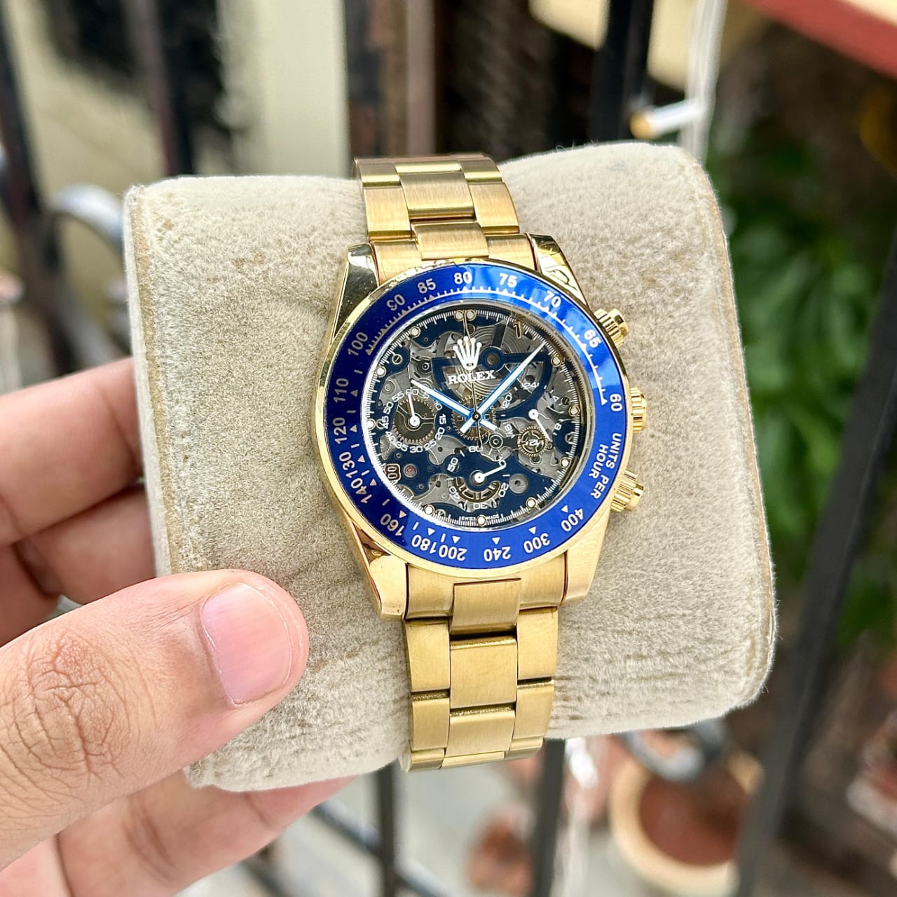 Buy First Copy Rolex Daytona Skeleton Stop Watch Chronograph Men’s Watch 42mm - Master Quality 7A Mirror at Lowest Price Online India