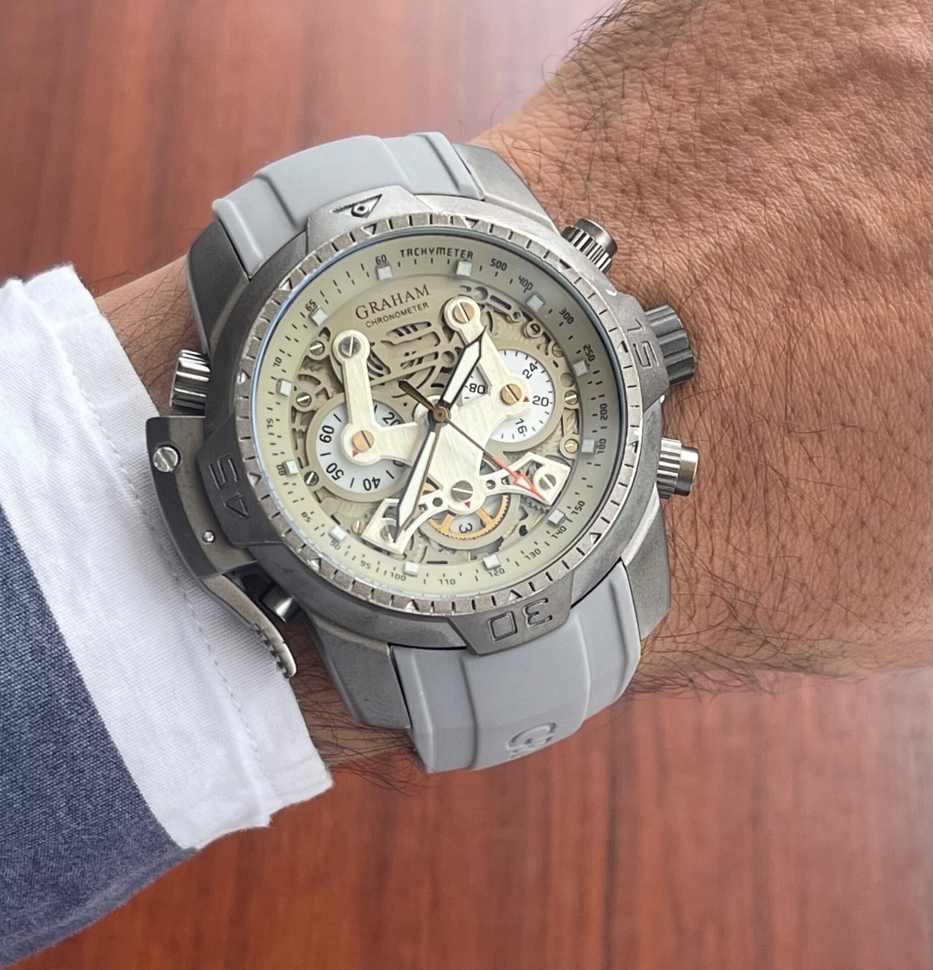 Buy First Copy Graham Chronofighter Skeleton Dial Men’s Watch 42mm - Master Quality 7A Mirror at Lowest Price Online India