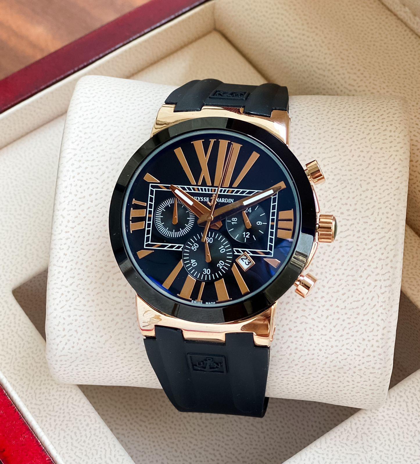 Buy First Copy Ulysse Nardin Silicone Strap Men’s Chronograph Watch - Master Quality 7A Mirror at Lowest Price Online India