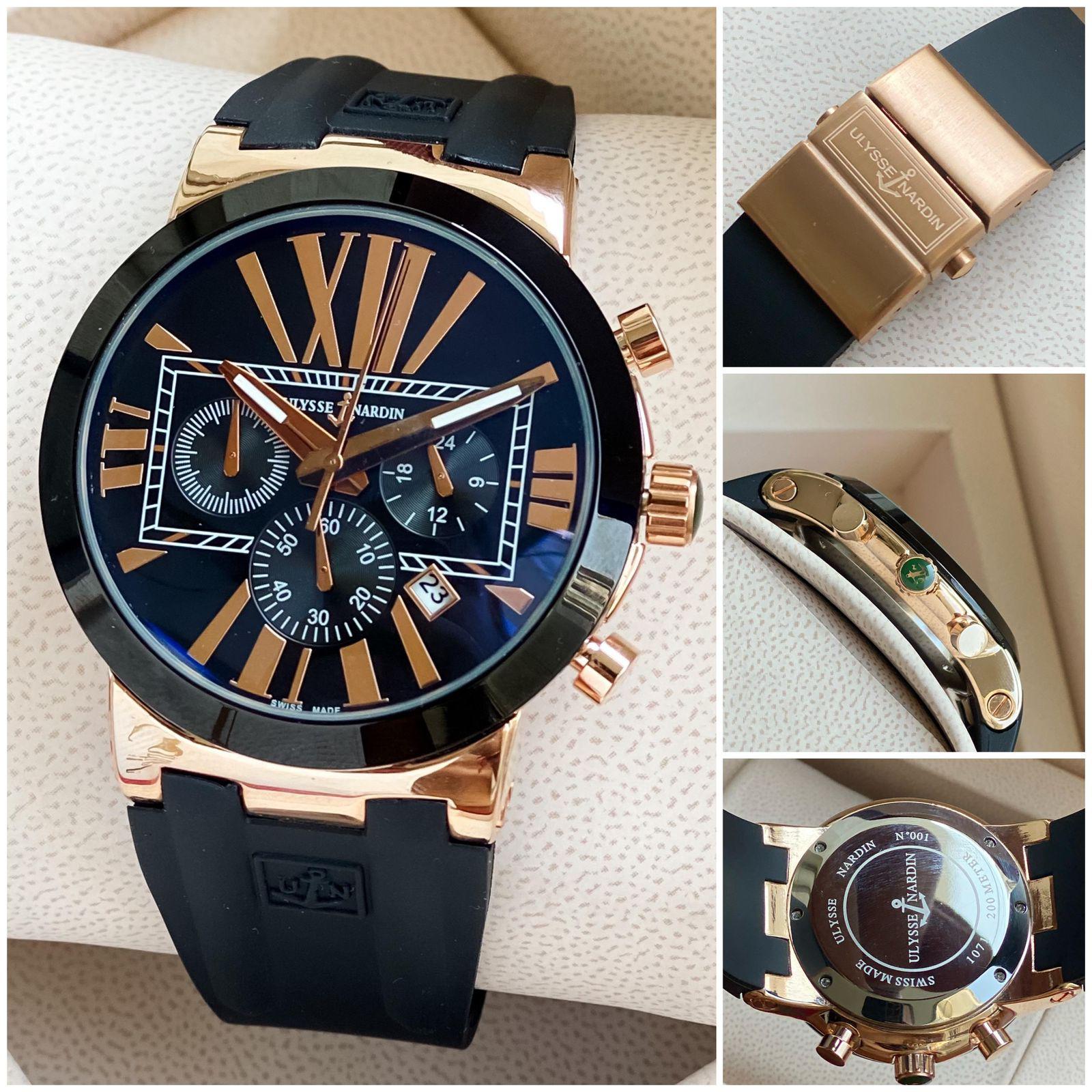 Buy First Copy Ulysse Nardin Silicone Strap Men’s Chronograph Watch - Master Quality 7A Mirror at Lowest Price Online India