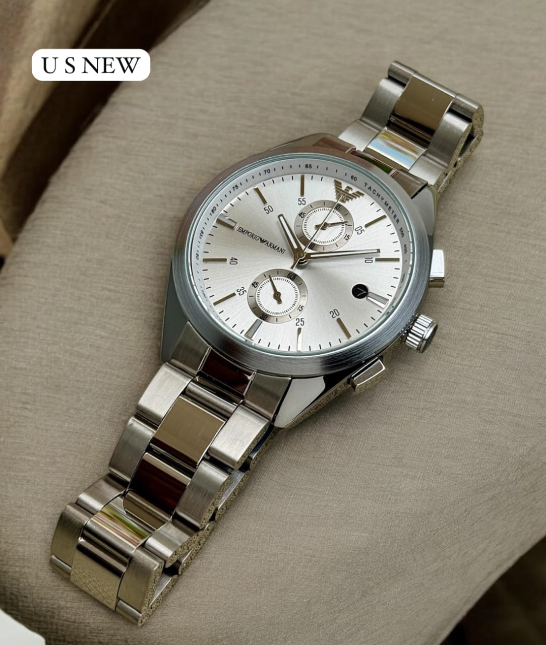 Buy First Copy Emporio Armani Metal Strap Men’s Chronograph Watch - Master Quality 7A Mirror at Lowest Price Online India