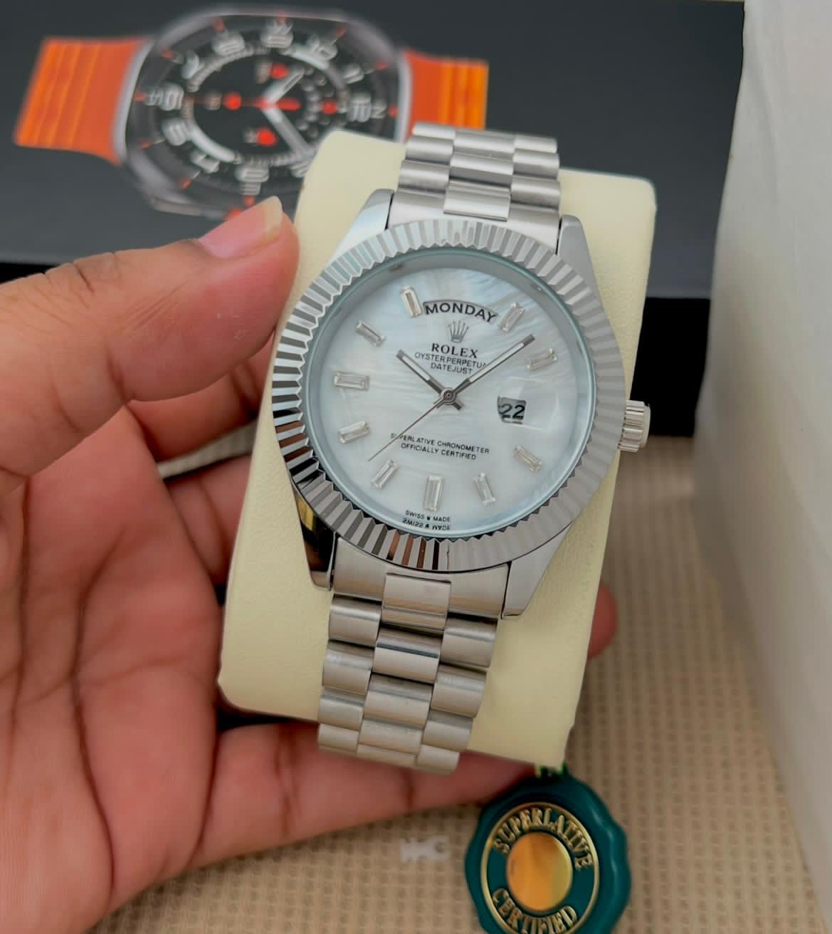 Buy First Copy Rolex Oyster Perpetual Datejust Men’s Watch - Master Quality 7A Mirror at Lowest Price Online India