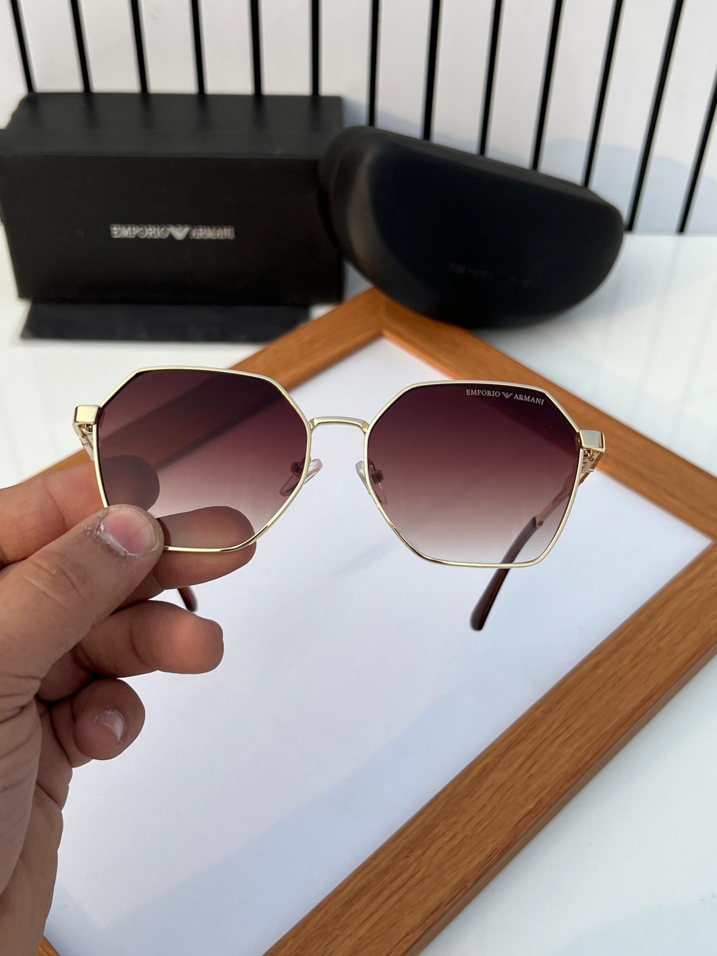 Buy First Copy Emporio Armani Geometric Sunglasses For Women - Master Quality 7A Mirror at Lowest Price Online India